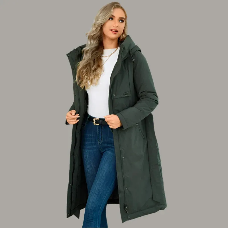 Slay Queen Womens Down Jacket | Parka for Women | Belted Coat | Hooded Down Coat