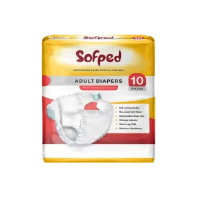 SOFPED ADULT DIAPERS MEDIUM 10PCS