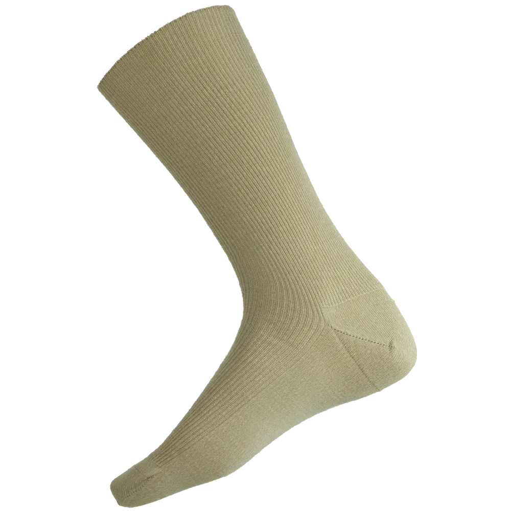 Soft Merino Wool Blend Rib Knit Socks in Sandstone - Aussie Made