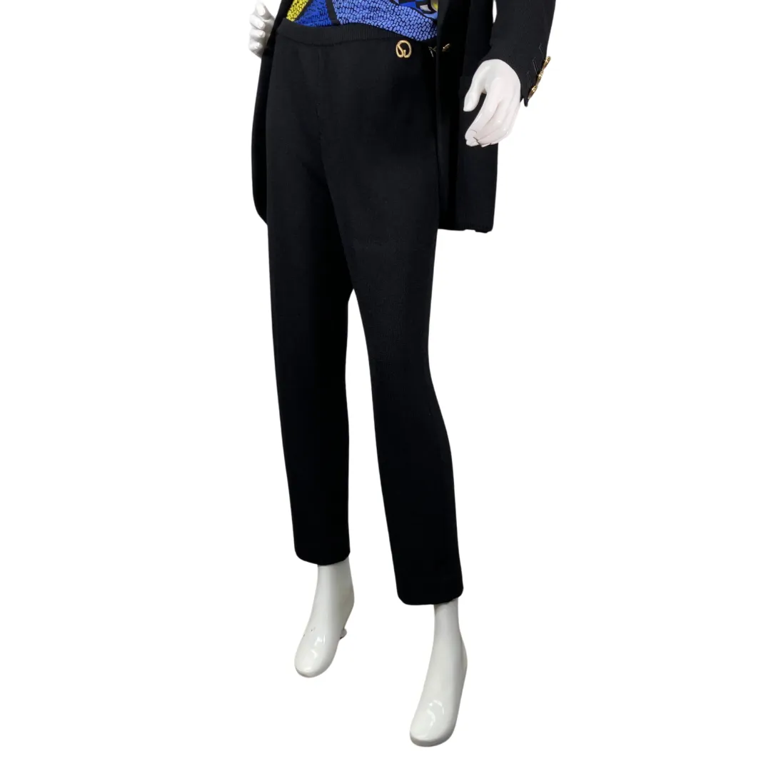 St. John Basics Black Pants & Jacket Set