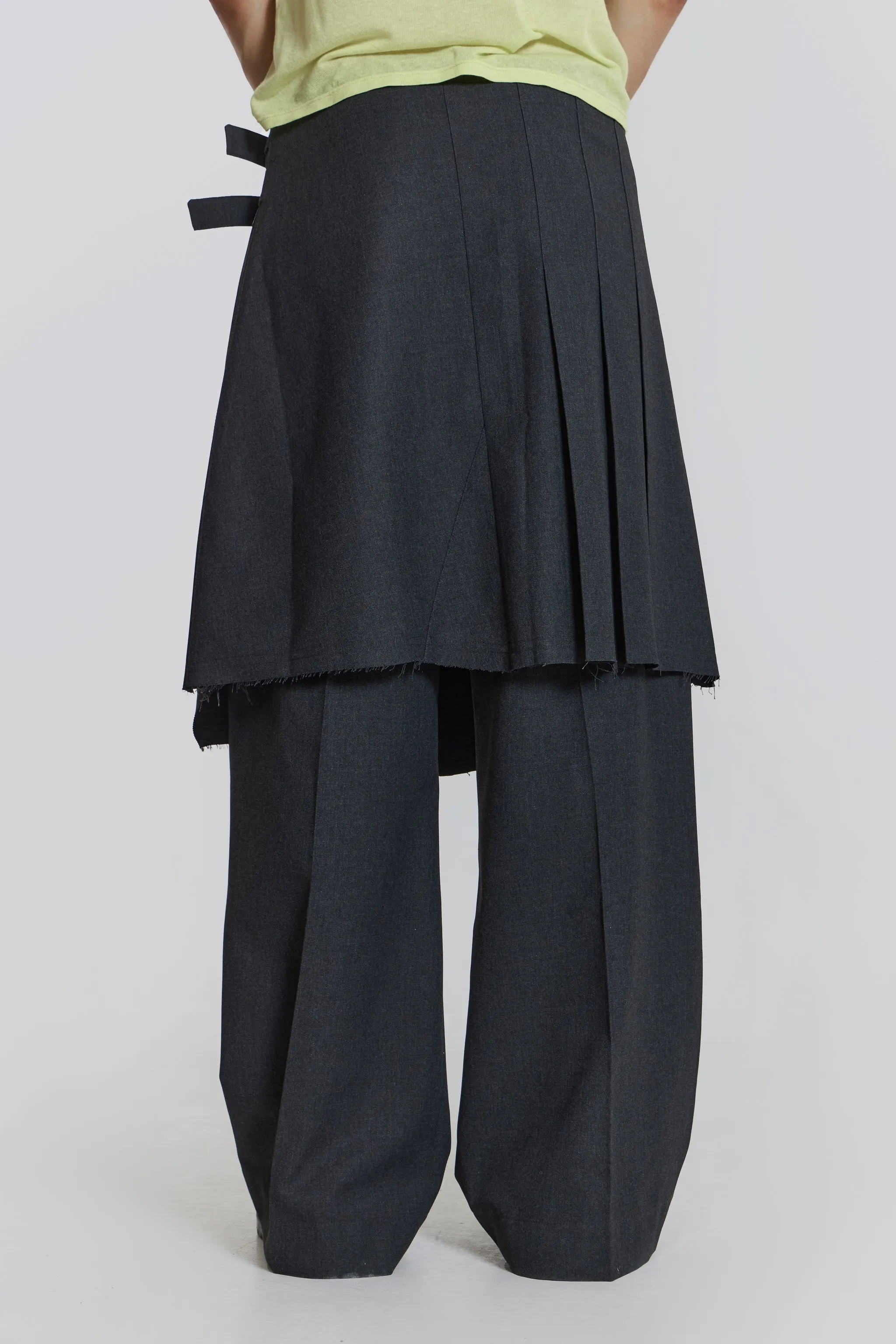 Steel Pleated Skirt