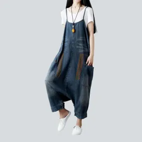 Street painted women's jean overall