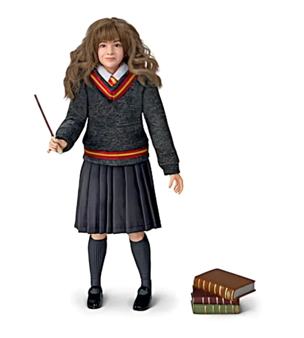 The Ashton - Drake Galleries Harry Potter Ultimate Year One Portrait Figure Collection Issue #3: Herimone Granger with Hogwarts Uniform and Accessories Skillfully Crafted Figure 10.5-inches