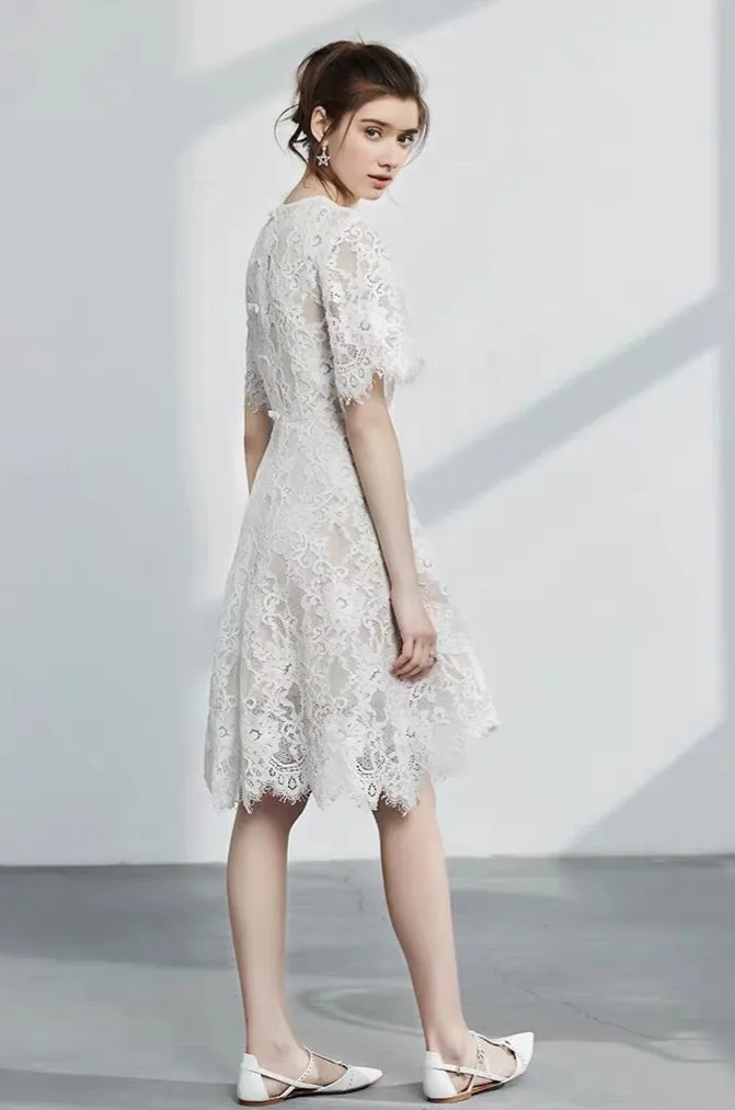 The Azalea Short Sleeve Lace Dress