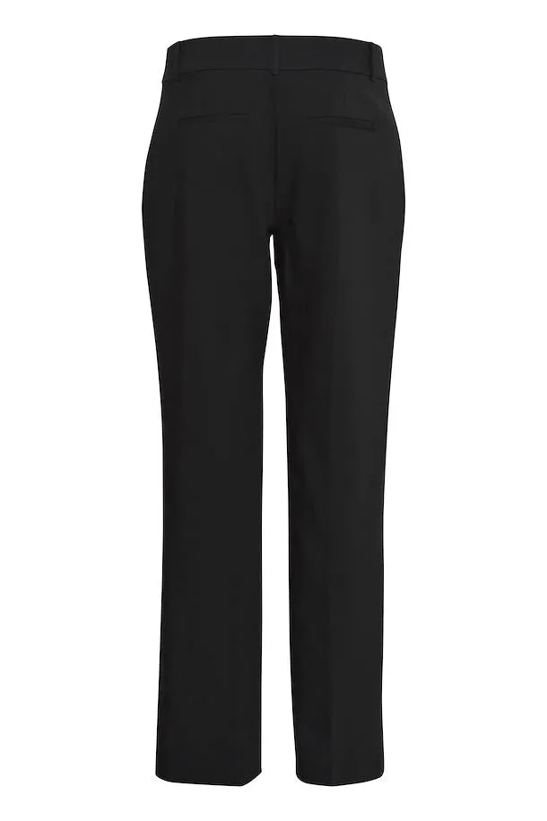 The Tessa Straight Leg Trouser - Black - PLUS