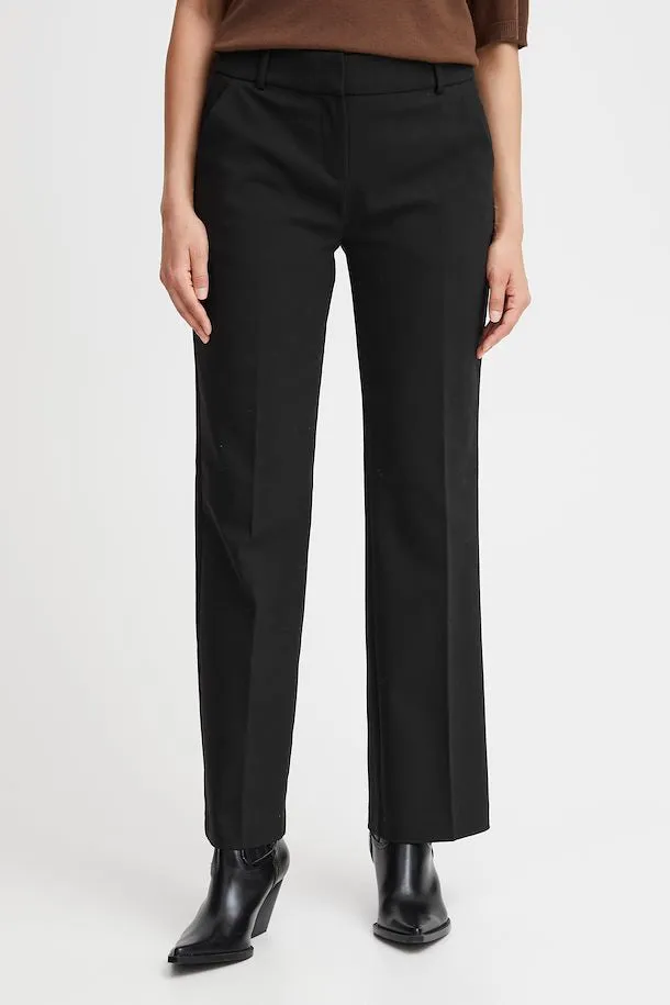 The Tessa Straight Leg Trouser - Black - PLUS