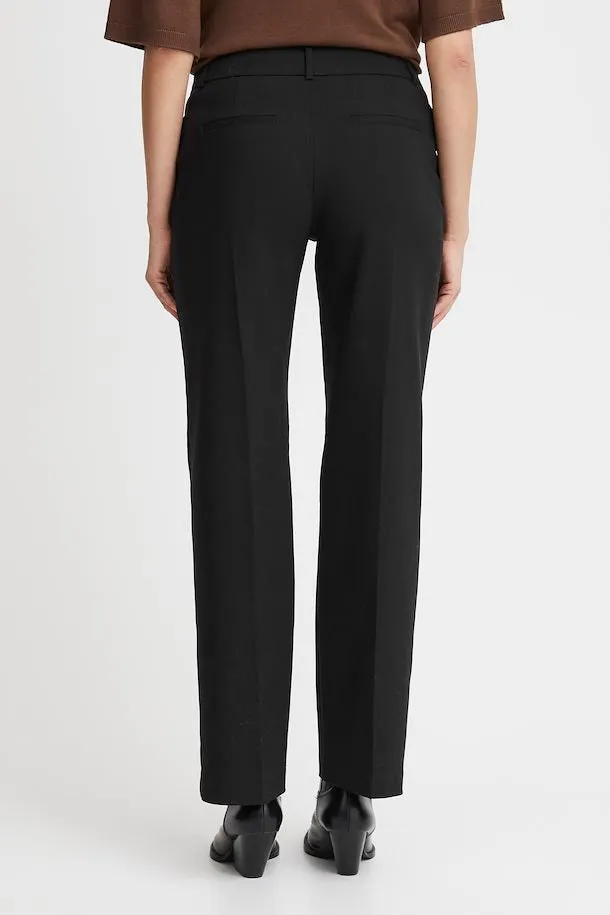 The Tessa Straight Leg Trouser - Black - PLUS