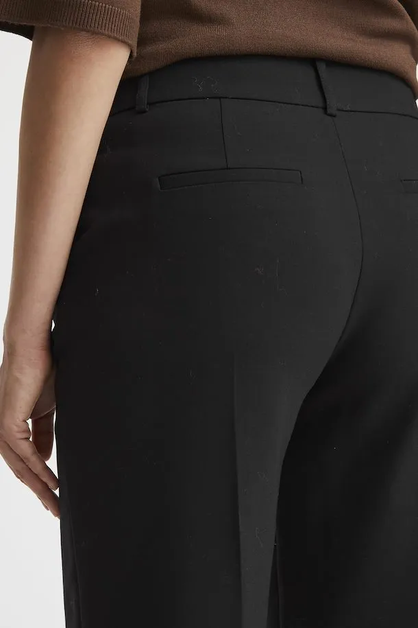 The Tessa Straight Leg Trouser - Black - PLUS