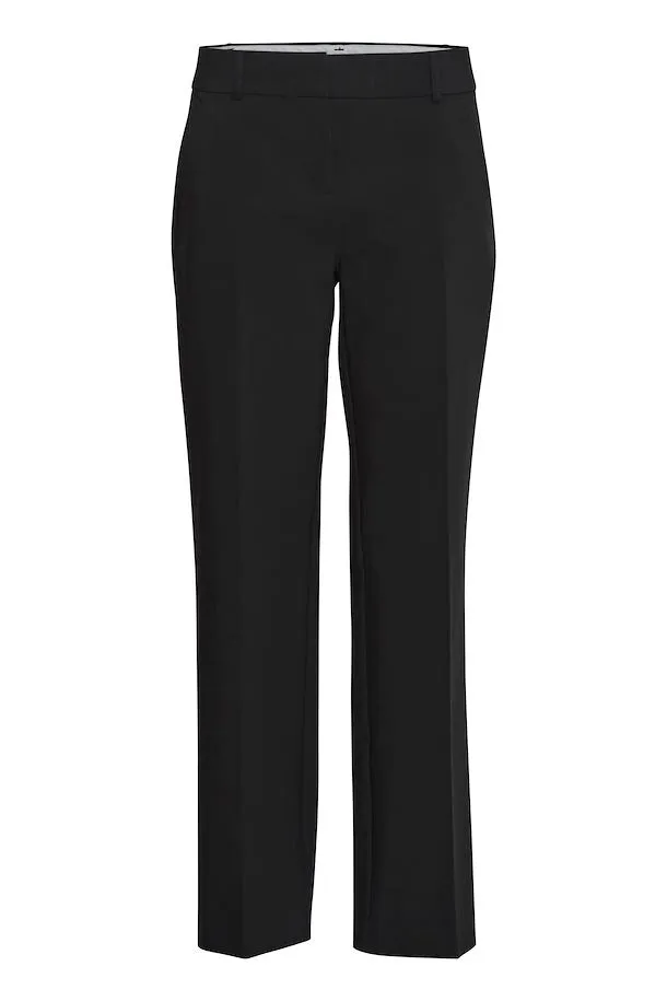 The Tessa Straight Leg Trouser - Black - PLUS