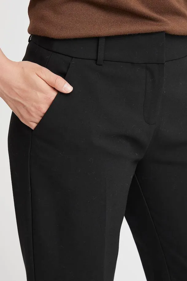 The Tessa Straight Leg Trouser - Black - PLUS