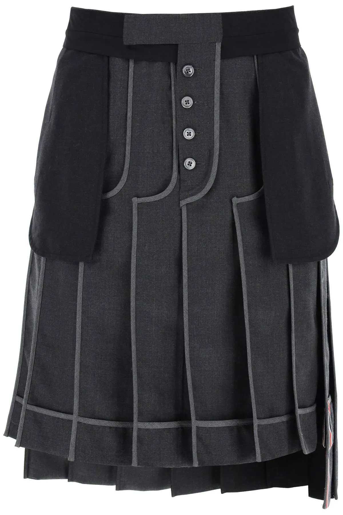 Thom Browne Inside-Out Pleated Skirt