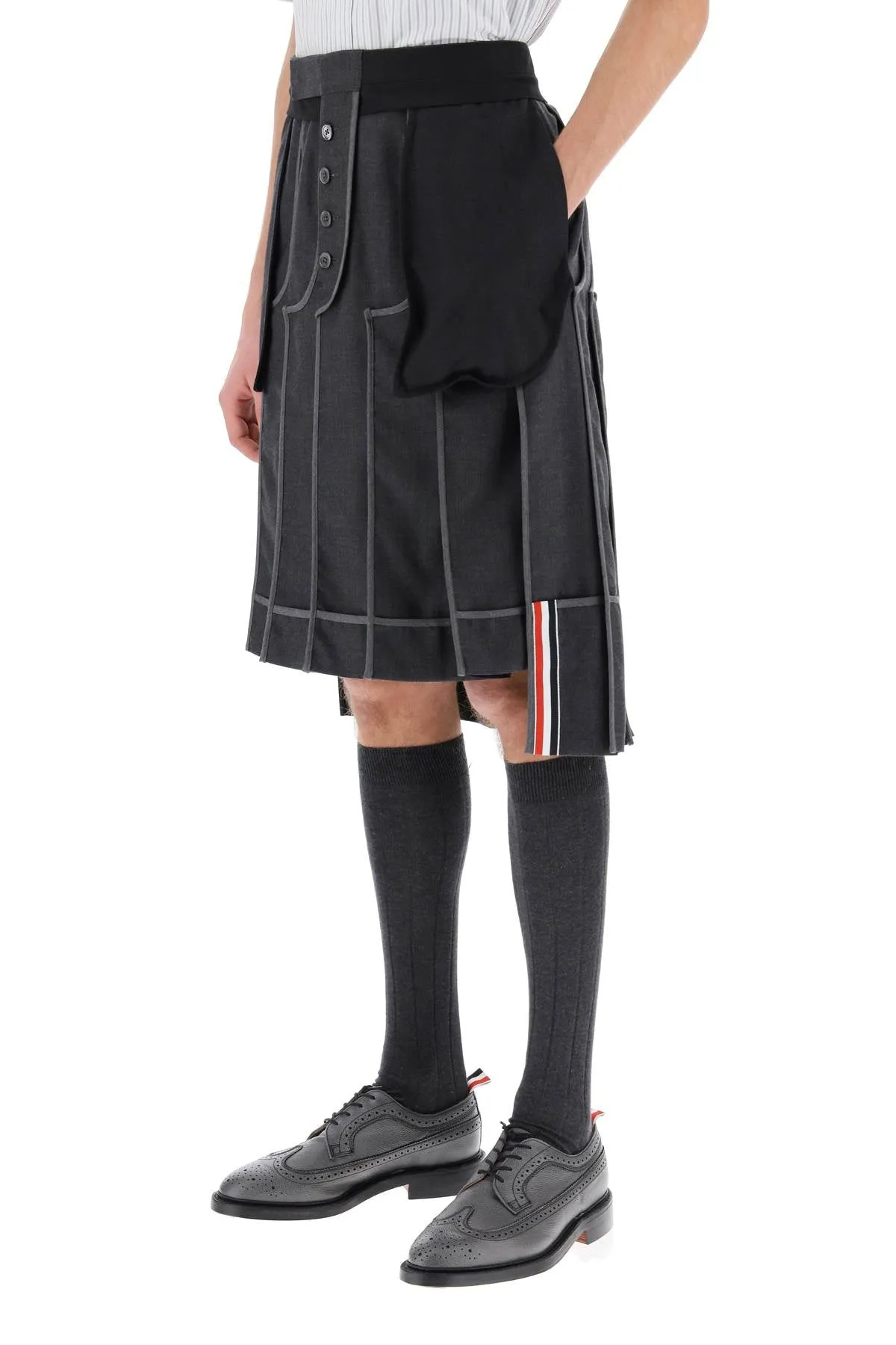 Thom Browne Inside-Out Pleated Skirt