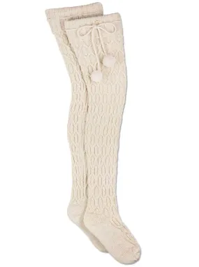 UGG Sparkle Cable Knit Cream with Gold Socks