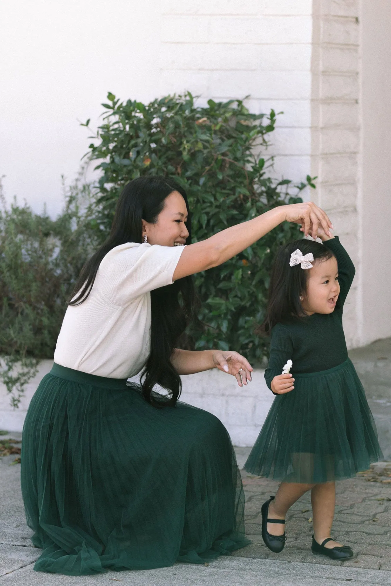 Vienna Pleated Tulle Midi Skirt