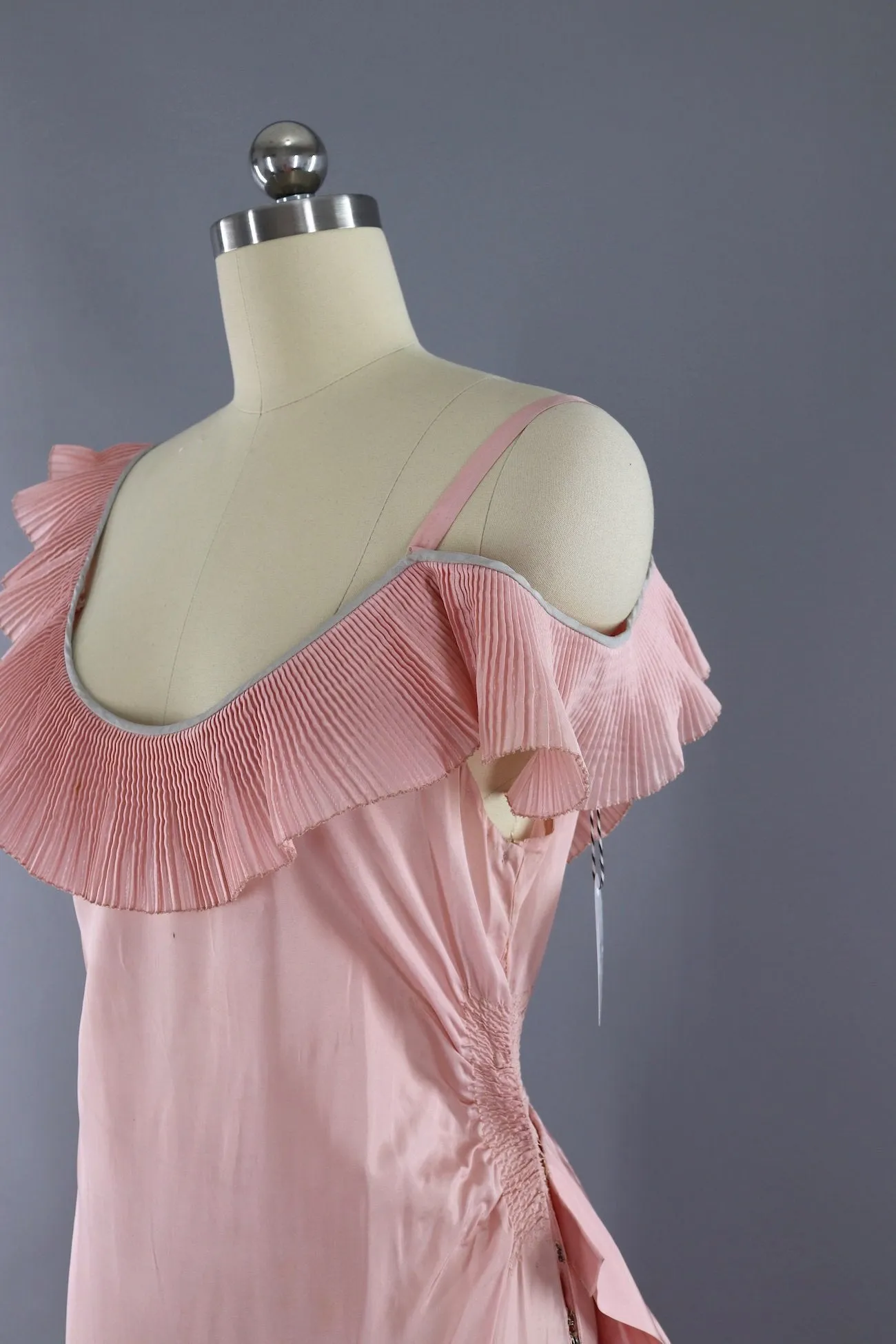 Vintage 1920s - 1930s Pink Evening Gown