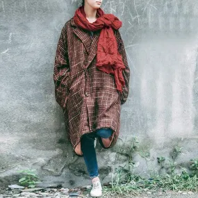 Vintage Plaid Oversized Coat | Lotus