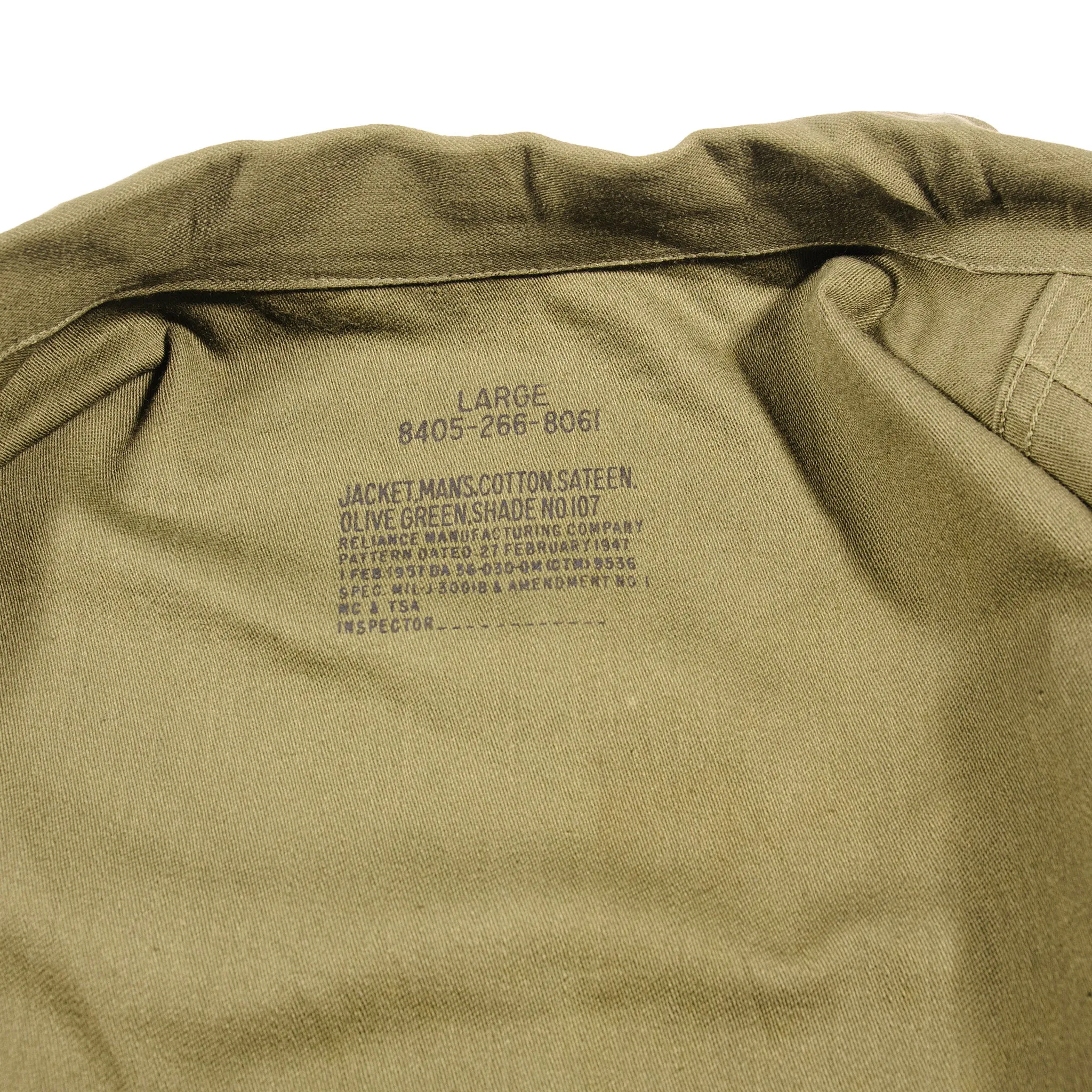 VINTAGE US ARMY UTILITY JACKET 1957 VIETNAM WAR SIZE LARGE