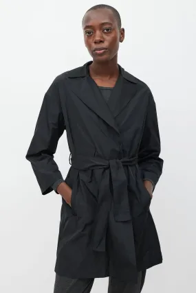 Weekend Black Belted Trench Coat