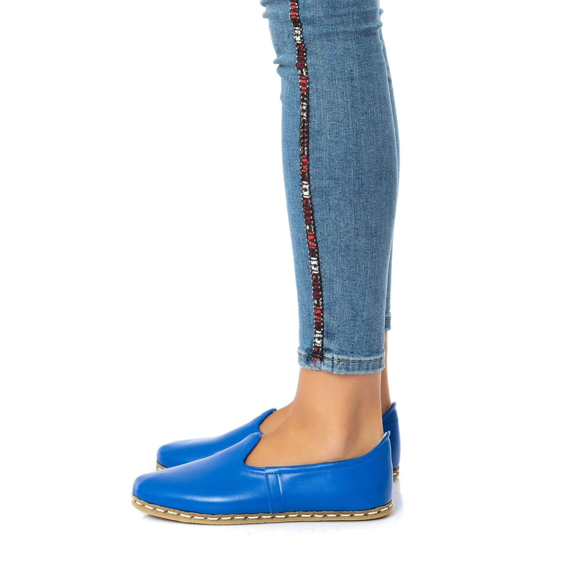 Women's Blue Slip On Shoes