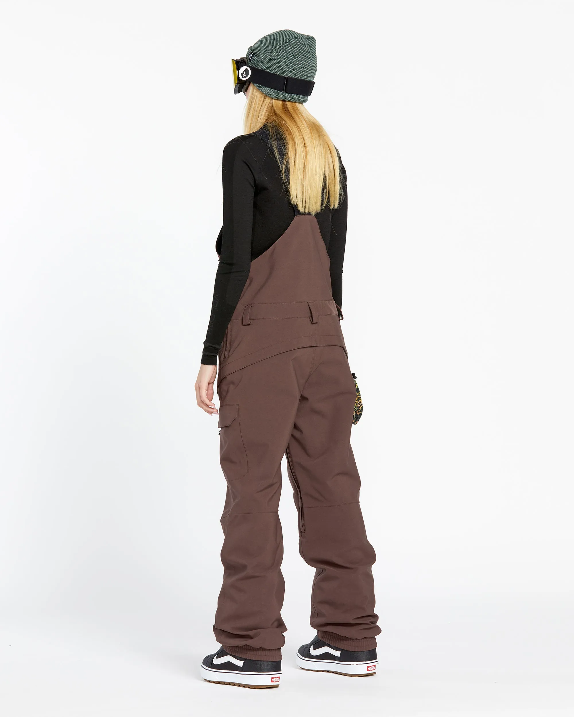 Womens Creston 3D Stretch Bib Overalls - Mahogany