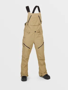 Womens Elm Stretch Gore Bib Overalls - Dark Khaki