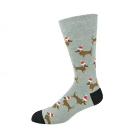 Xmas Dash Men's Bamboo Crew Socks